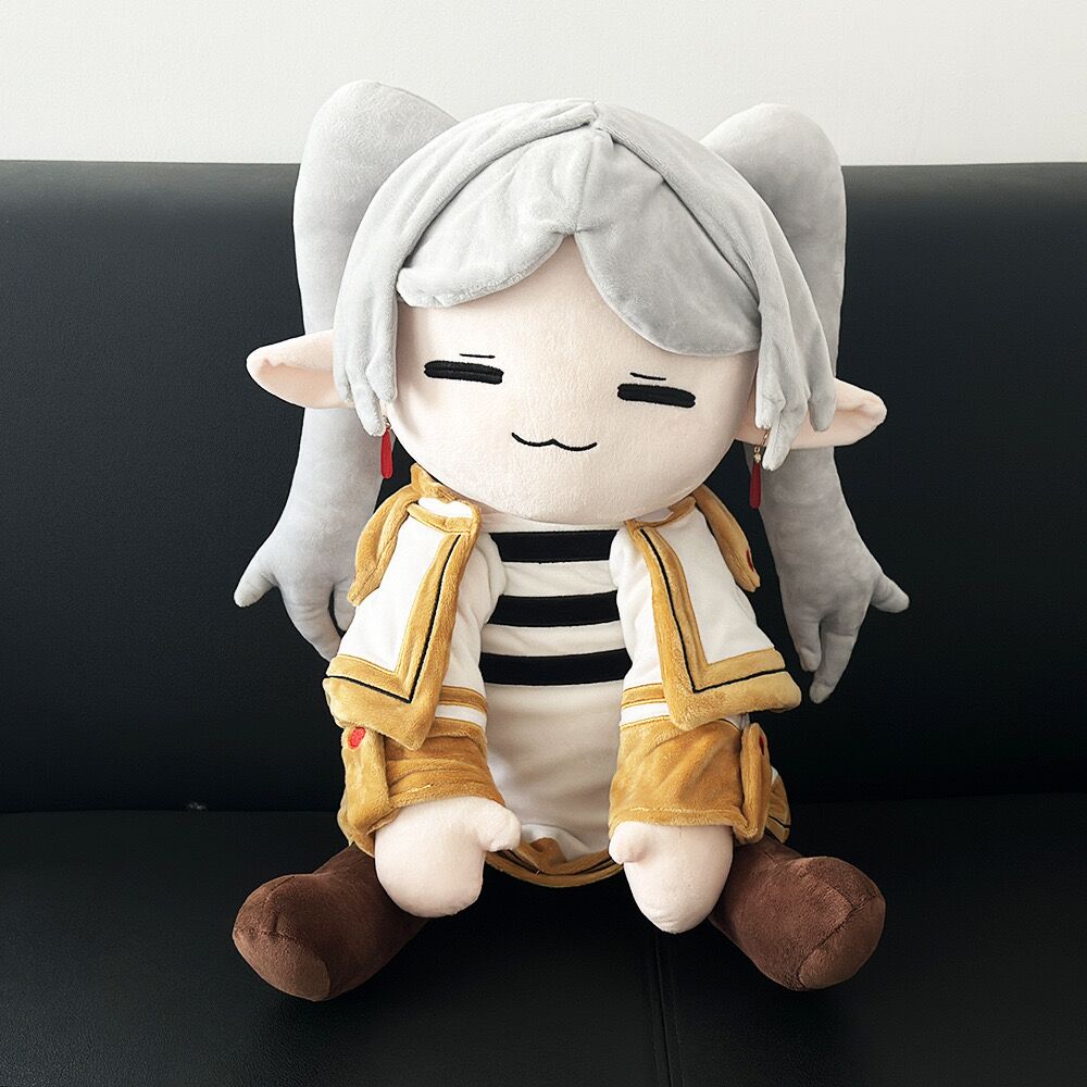 Frieren Anime Merchandise - Peluche Frieren en coton de 75cm,