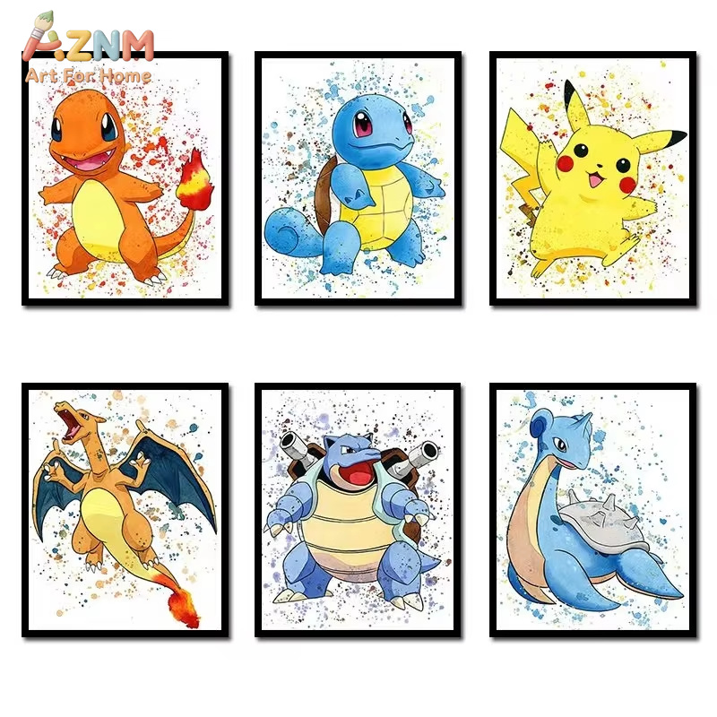 Anime Merchandise Posters - Peinture sur toile Anime Pokemon, affiche