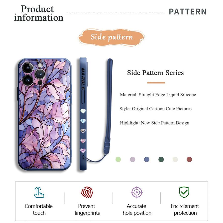 Coque de téléphone en marbre à - Lanyard Anime Logo avis et prix